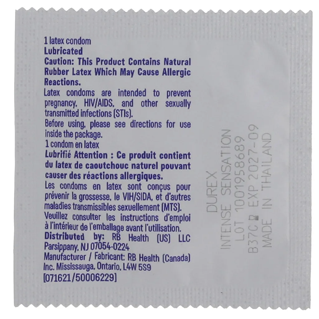 Intense Sensation Condoms in 3 Pack