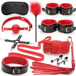 Intimate Control Red and Black 10 Piece Fantasy Set