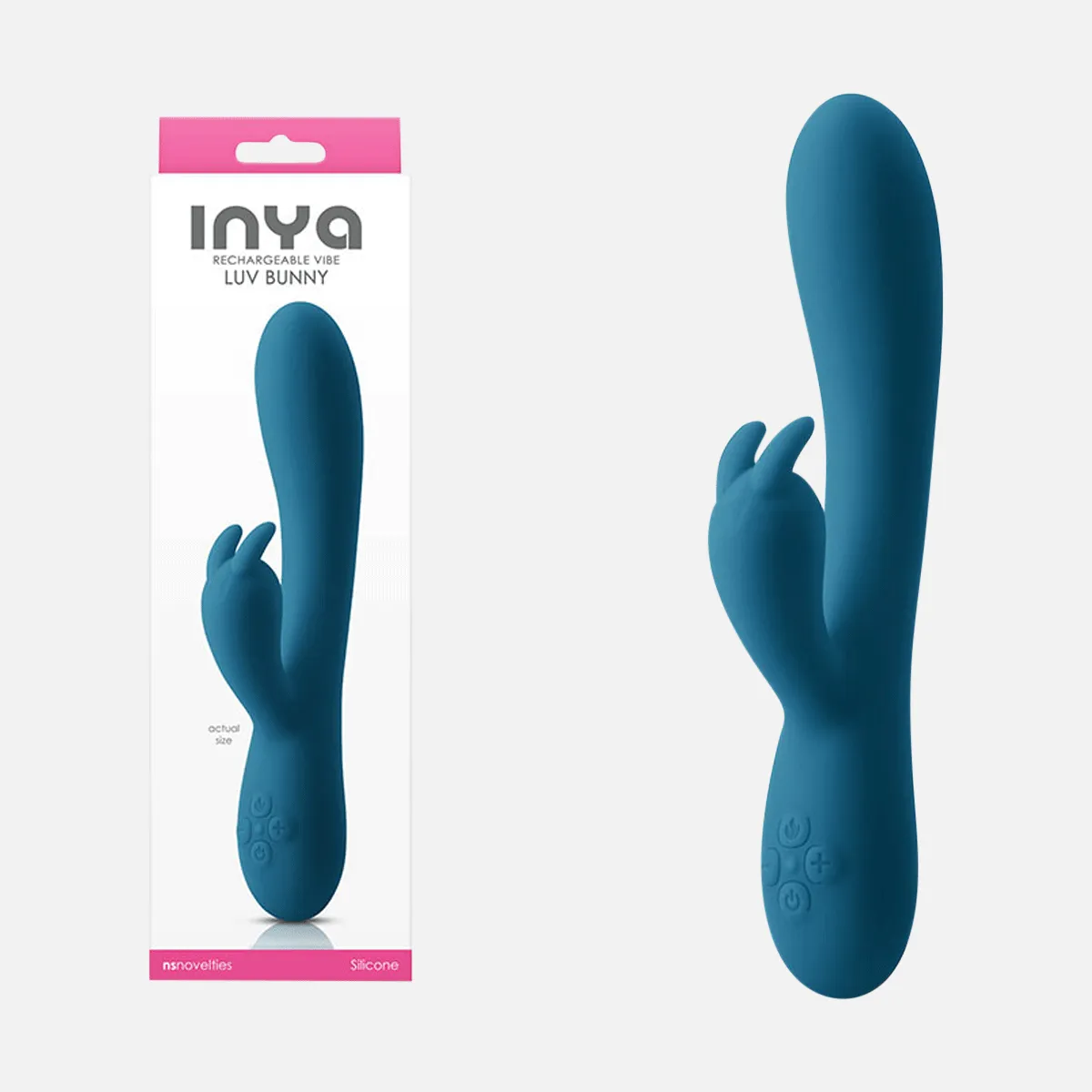 Inya Luv Bunny Rabbit Vibrator - Dark Teal