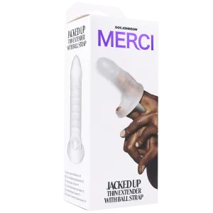 Jacked Up Penis Extender with Ball Strap - Clear