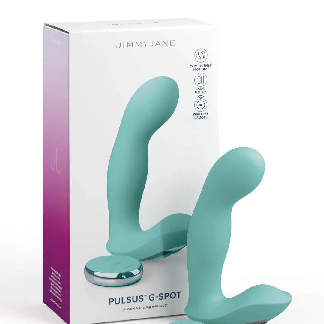 Jimmyjane Pulsus Hands-Free G-Spot Fingering Vibrator with Remote - Teal