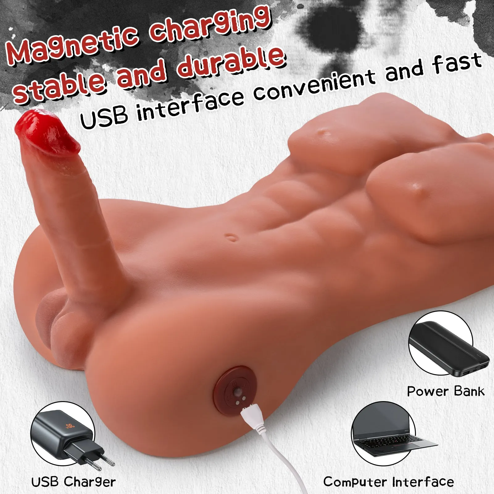 Johnny: 12.91lb Male Torso Sex Doll with Dynamic Motion Technology