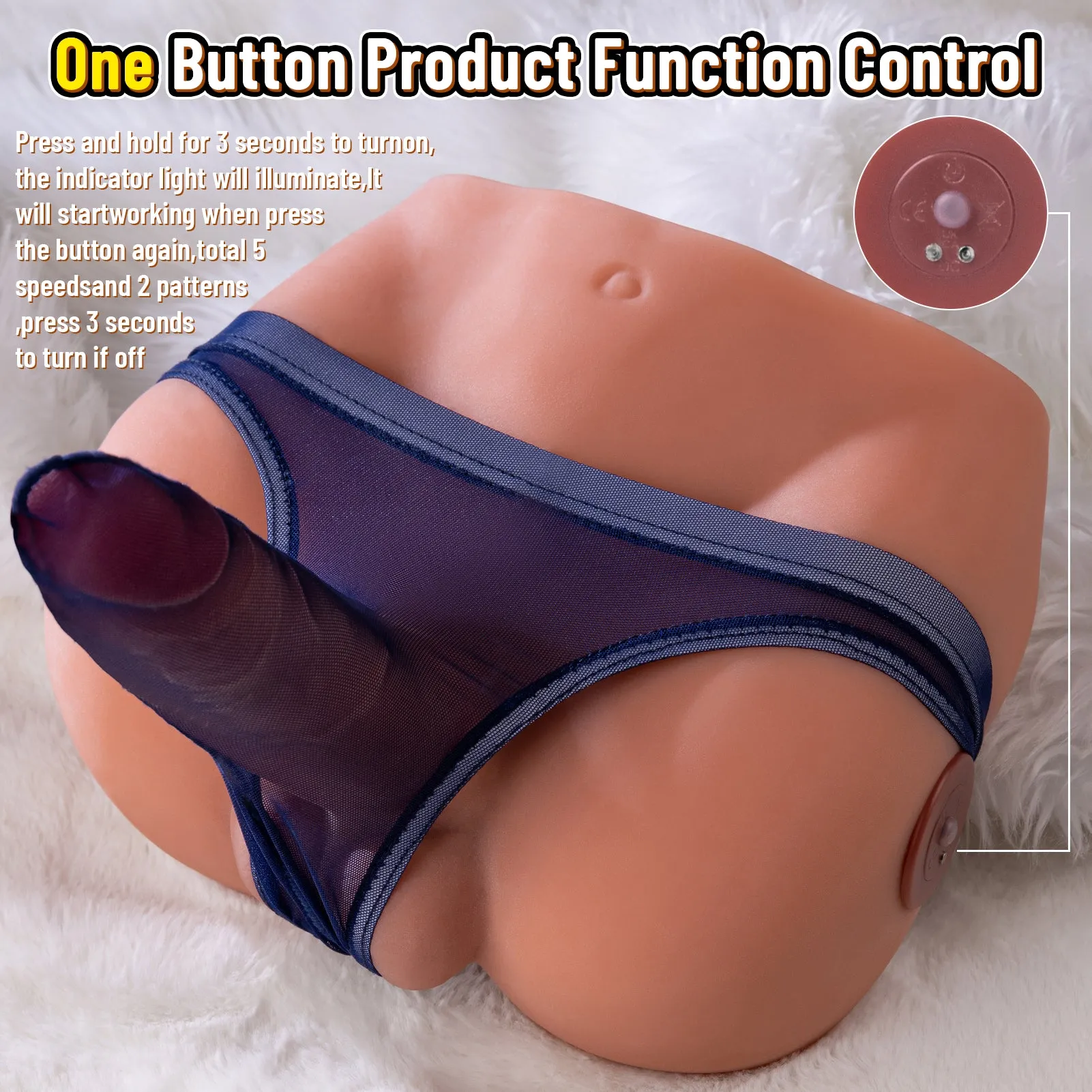 Jonathan: 6.01lb Male Sex Doll with Wiggling Dildo