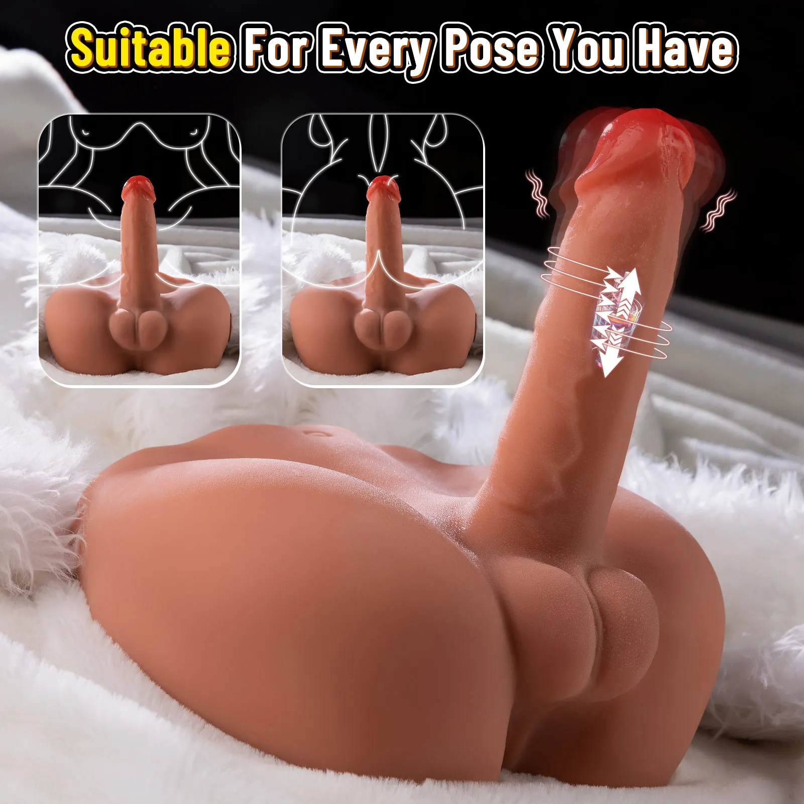 Jonathan: 6.01lb Male Sex Doll with Wiggling Dildo