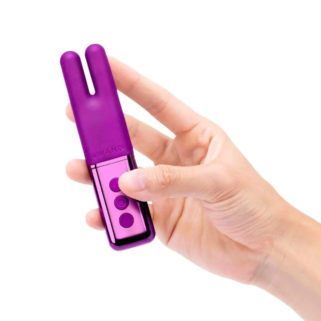Le Wand Chrome Deux Bullet Vibrator. Dark Cherry