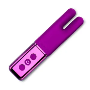 Le Wand Chrome Deux Bullet Vibrator. Dark Cherry