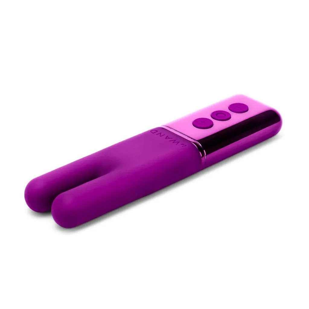 Le Wand Chrome Deux Bullet Vibrator. Dark Cherry