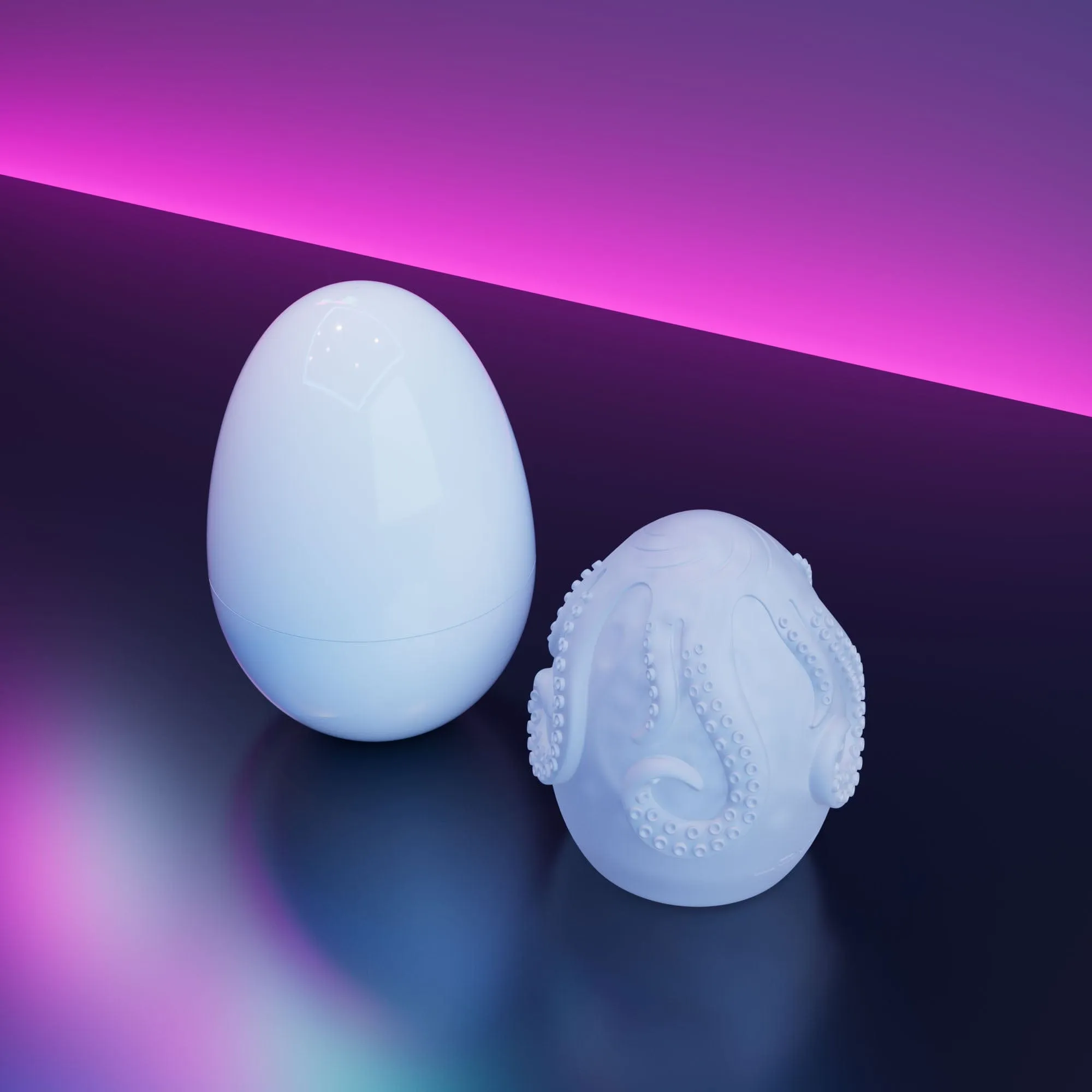 Lovense - Kraken 6 Pack Soft stretchy Egg Masturbator (White)