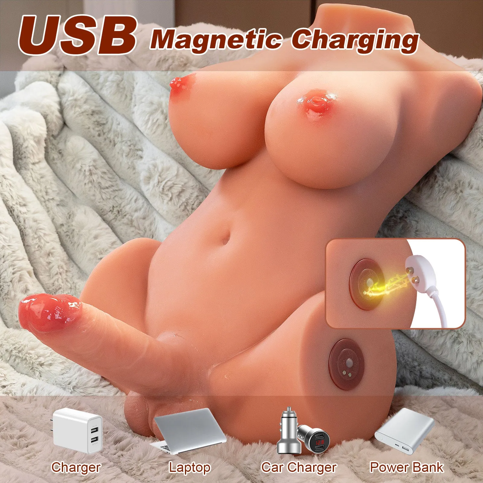 Luka: 16.82lb Futa Sex Doll Shemale Torso