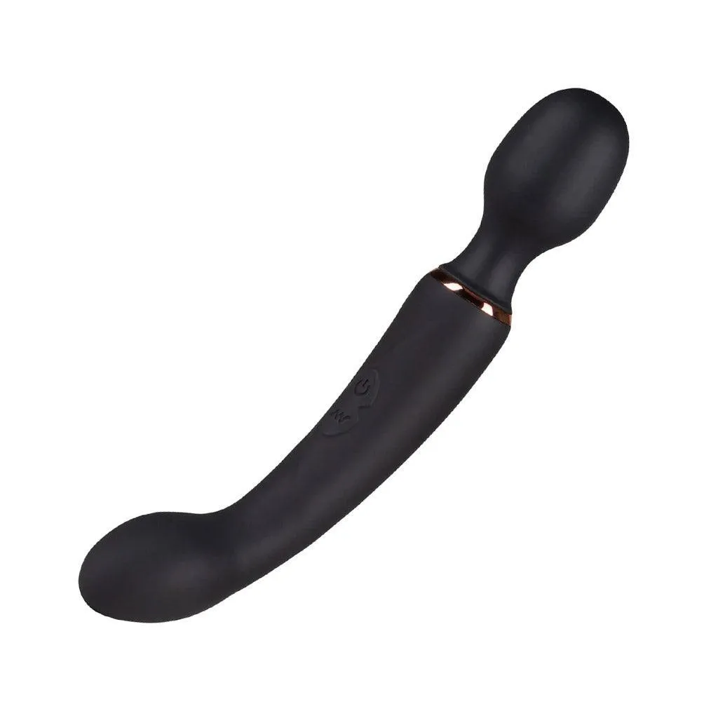 Lush Gia Dual Wand Massager & G-Spot Vibrator. Black