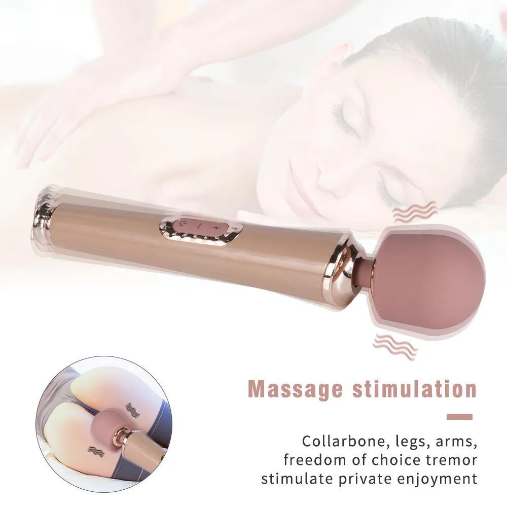 Magic Wand Electric Massager with 3 Speeds 4 Frequency Powerful Vibrator