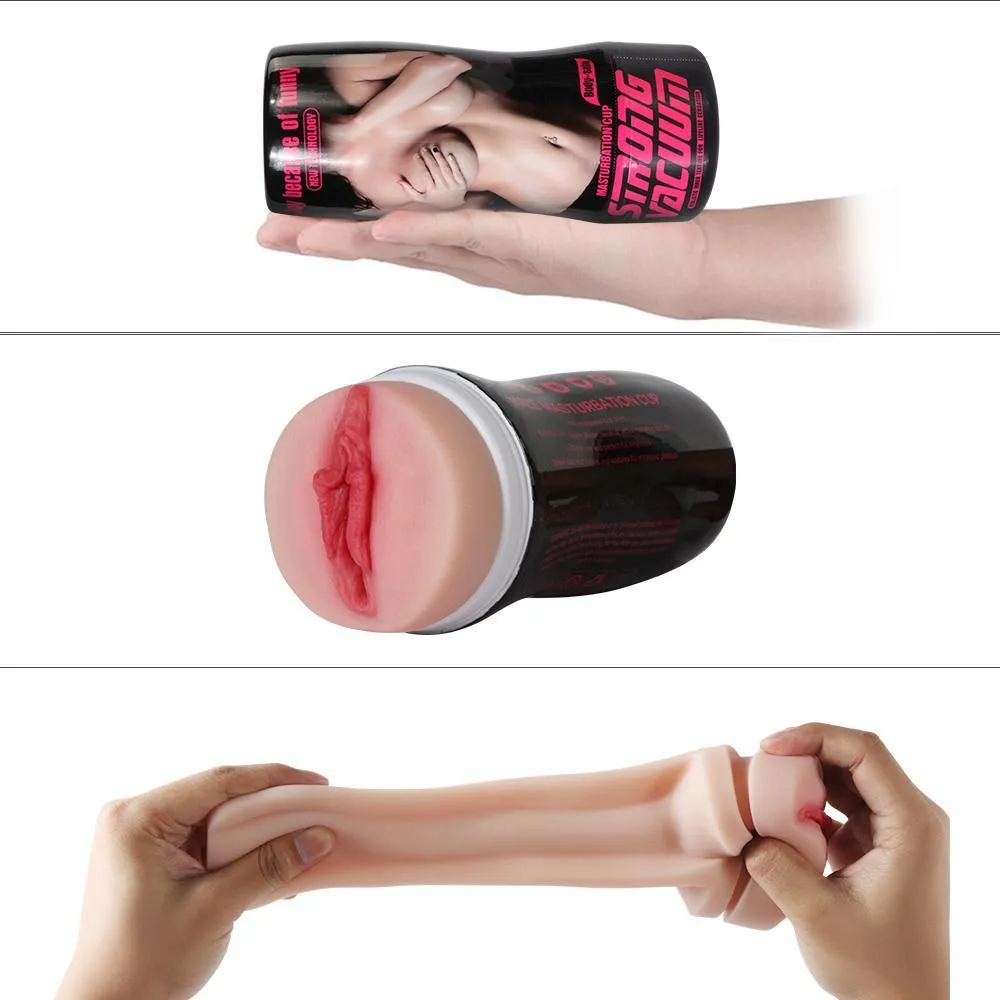 Male Masturbator Sex Toys 3D Realistic Textured Pocket Pussy