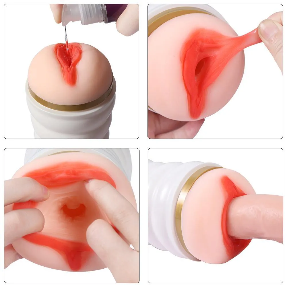 Male Masturbators Cup Pocket Pussy with Realistic Vagina