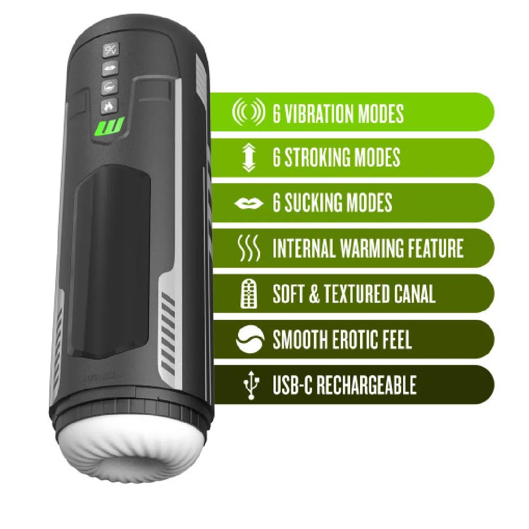 Master Blaster Vibrating. Stroking. Sucking. Warming. Automatic Stroker