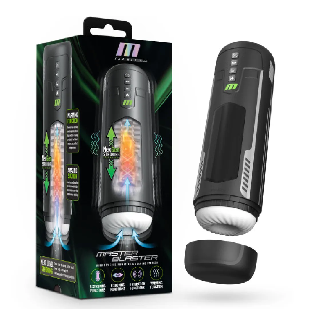 Master Blaster Vibrating. Stroking. Sucking. Warming. Automatic Stroker