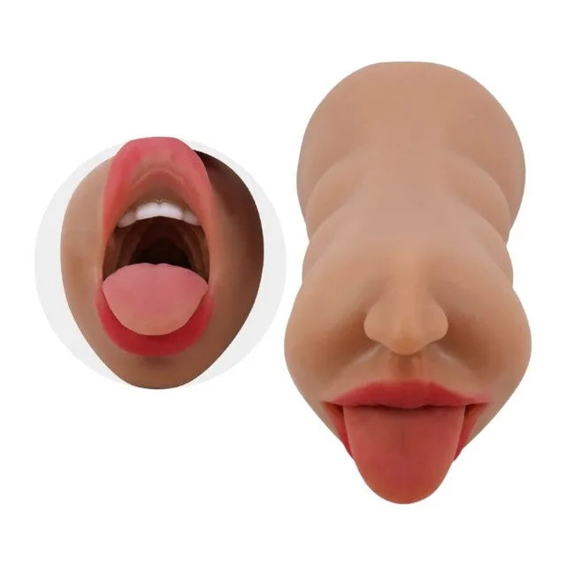 Masturbator dublu CRAZY BULL SARAH. cu simulare orală și vaginală realistă. rezistent la apă. lungime 18 cm