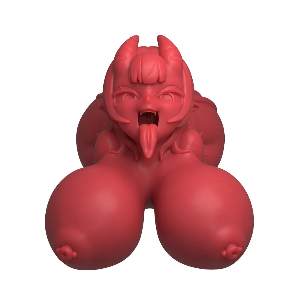 Meru The Succubus: Co-branding Blowjob Sex Doll Red Skin Hentai Figure Toy