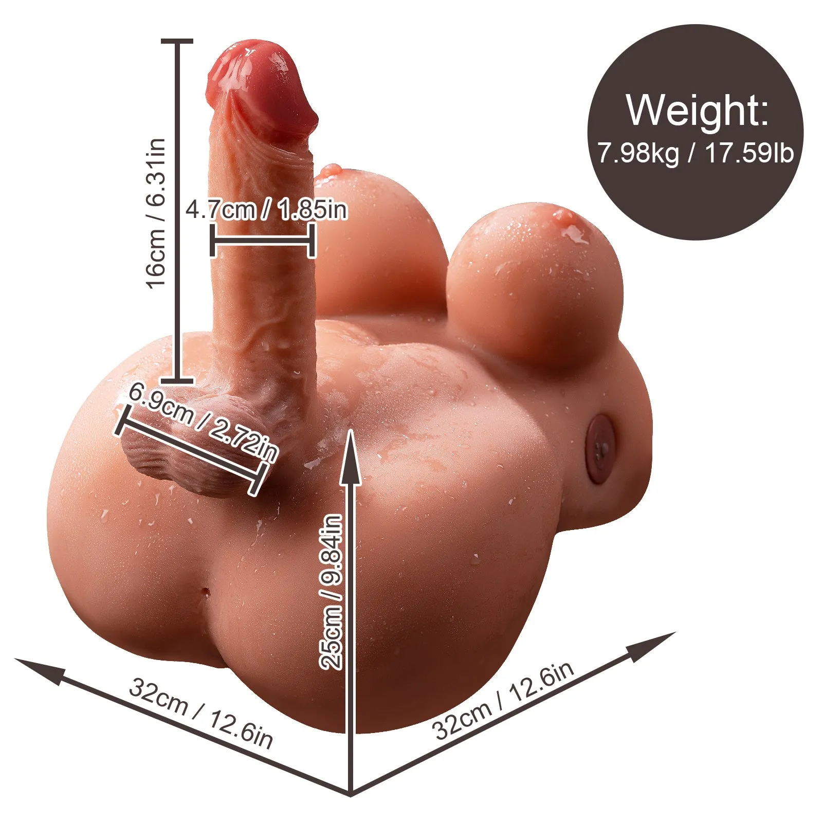 Milo: 17.59lb Trans Sex Doll Futa with Thrusting Dildo