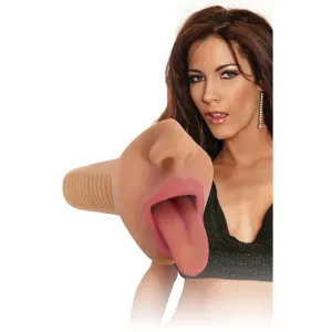 Mistress Selene Vibrating Mouth Stroker- Tan