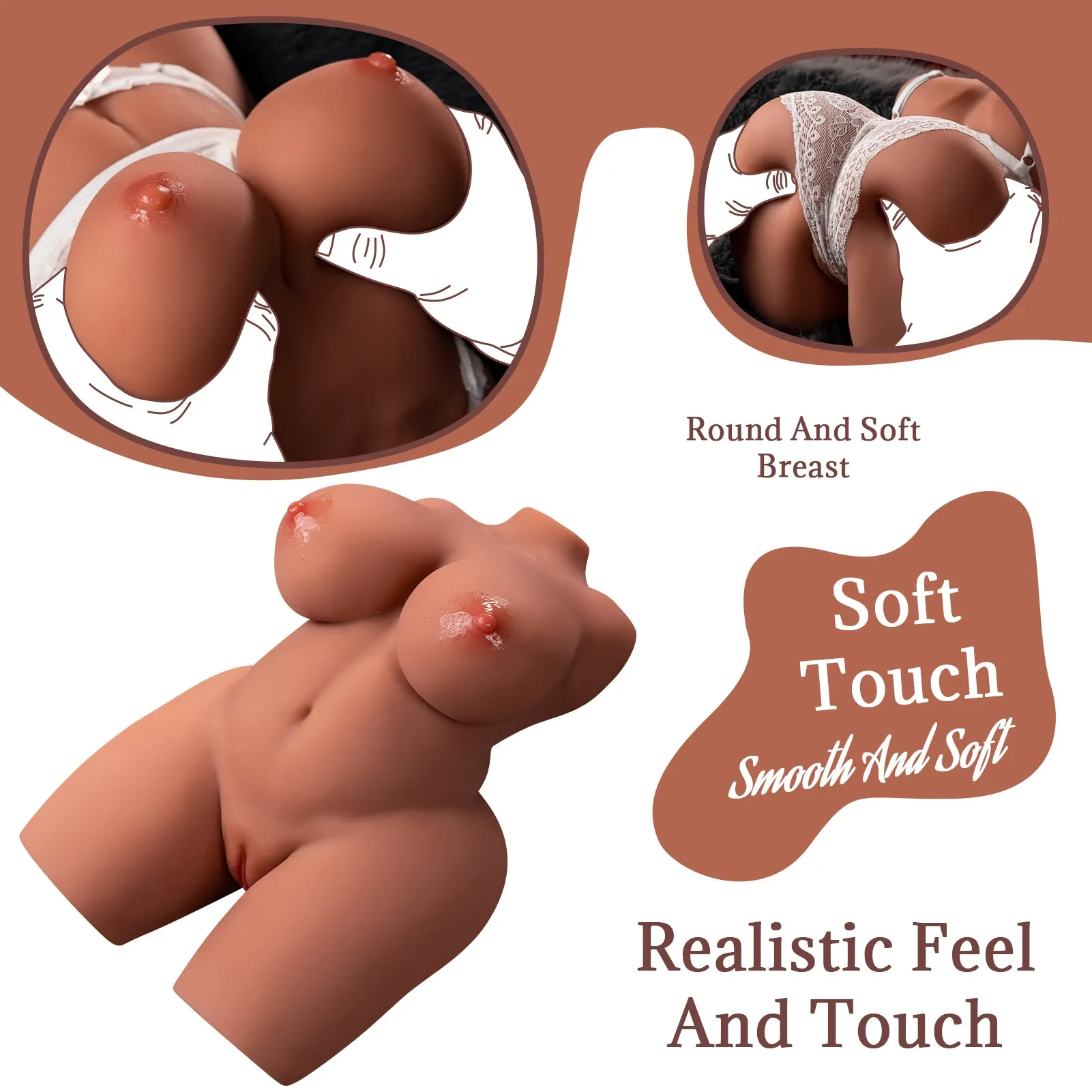 Nancy: 14.9lb BBW Sex Doll Torso Small Size