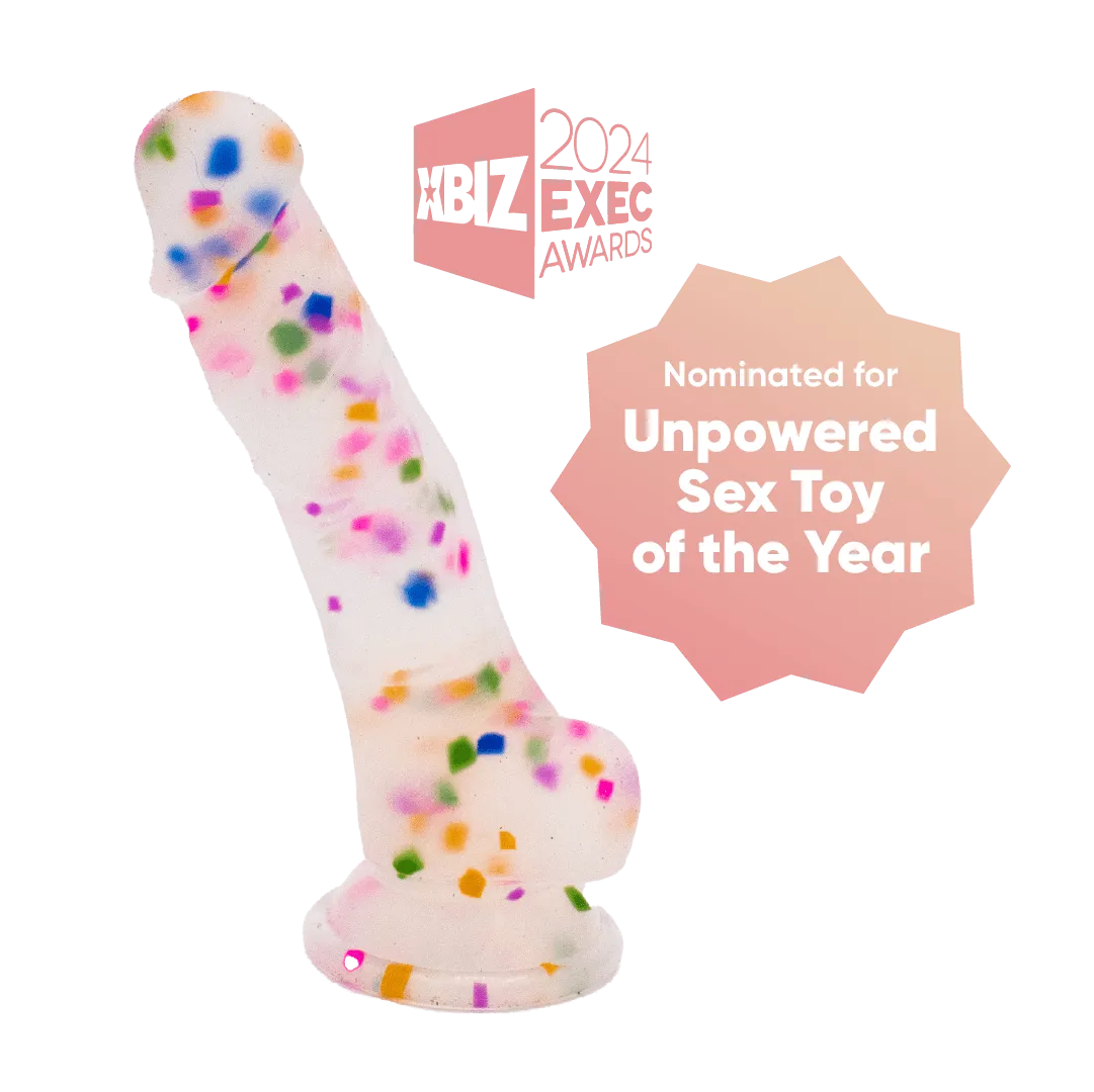 Natalie's Toybox Cock-A-Palooza Confetti Silicone Dildo