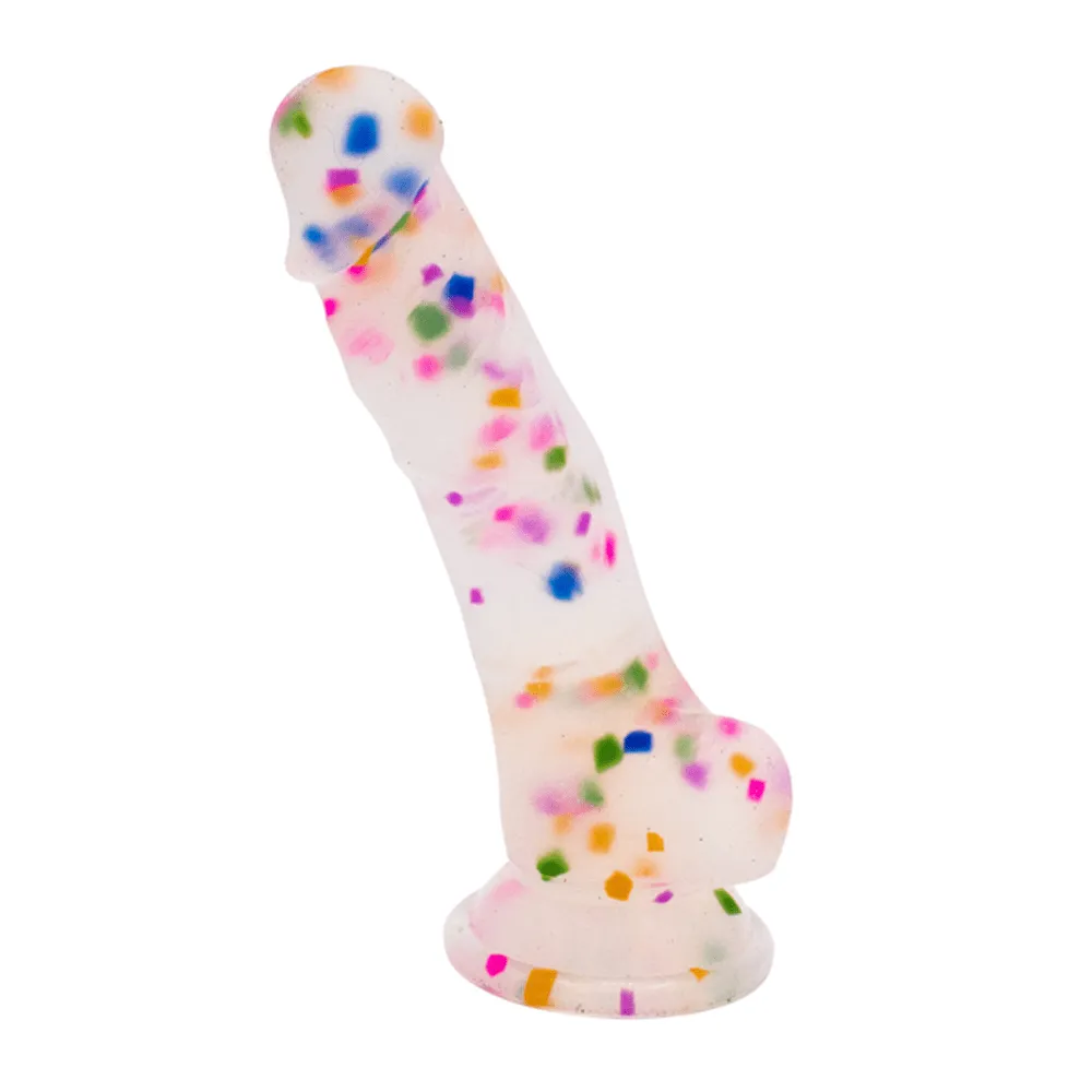 Natalie's Toybox Cock-A-Palooza Confetti Silicone Dildo