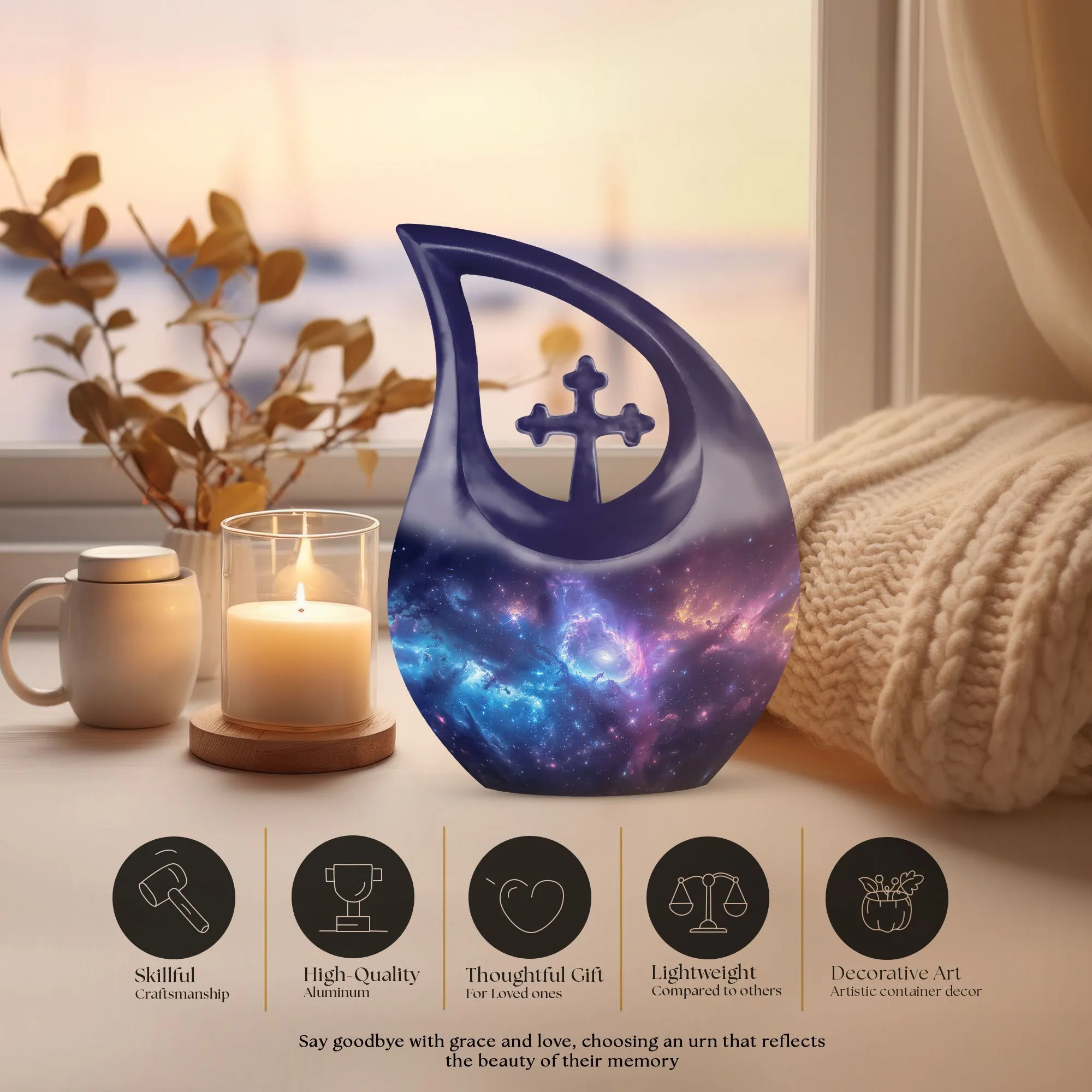 Nebula Galaxy Urn: Affordable Cremation Urn for Adults