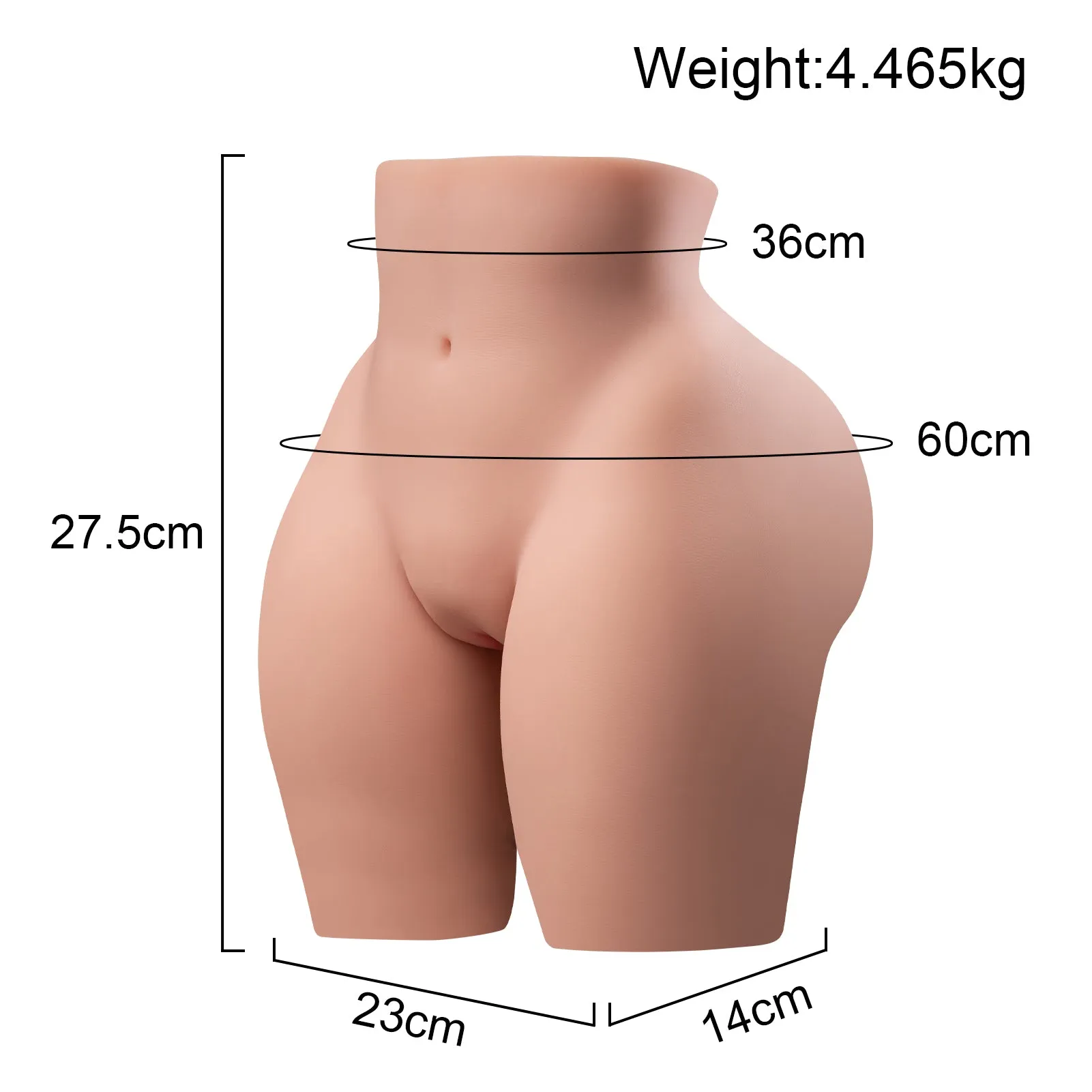 Nelly: 9.84lb Mini Torso Sex Doll with Skeleton