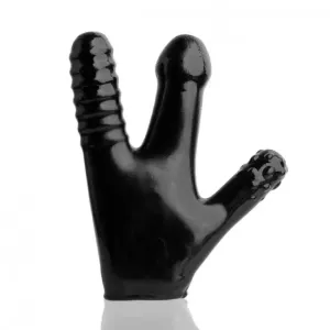 Oxballs Claw Black Stretchy Dildo Glove for Couples