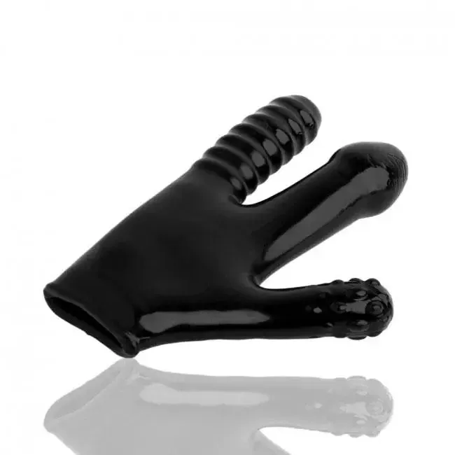 Oxballs Claw Black Stretchy Dildo Glove for Couples