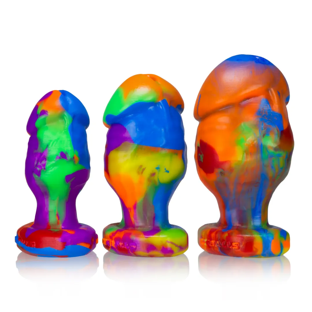 Oxballs Honcho 5 Inch Rainbow Silicone Veiny Butt Plug