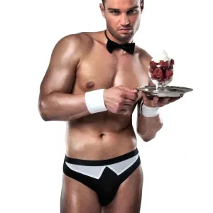 Passion Sexy Black and White Men's Waiter Costume