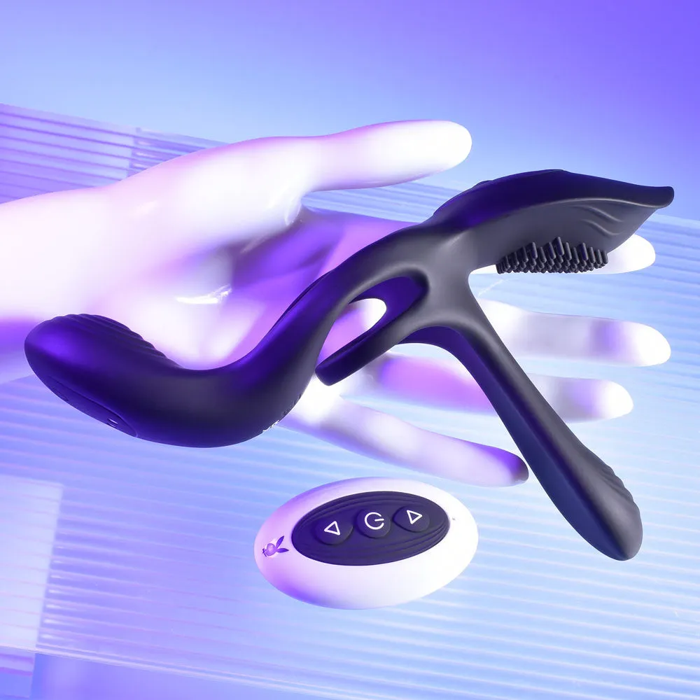 Playboy Pleasure The 3 Way Prostate Massager Cock Ring Anal Plug Combo