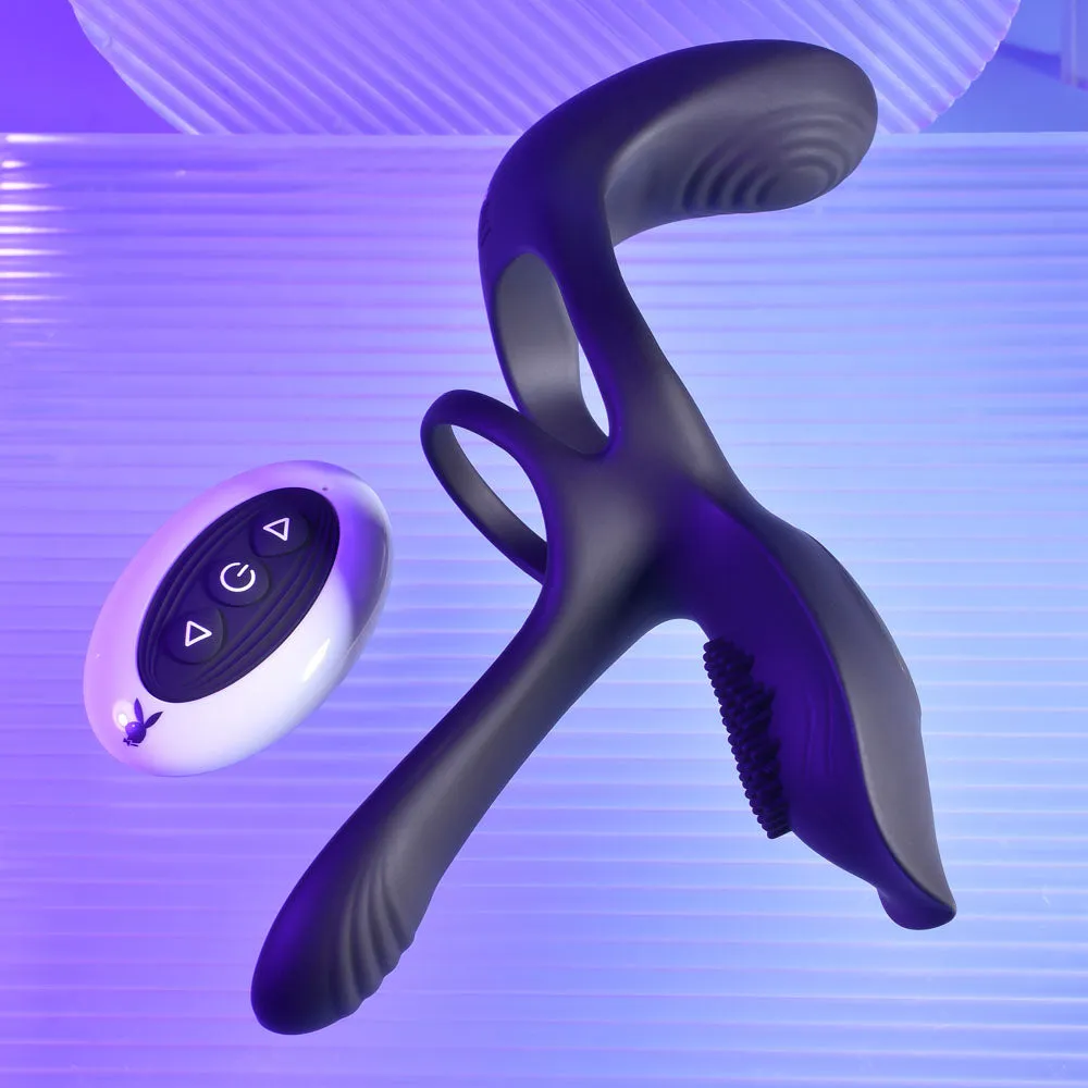 Playboy Pleasure The 3 Way Prostate Massager Cock Ring Anal Plug Combo