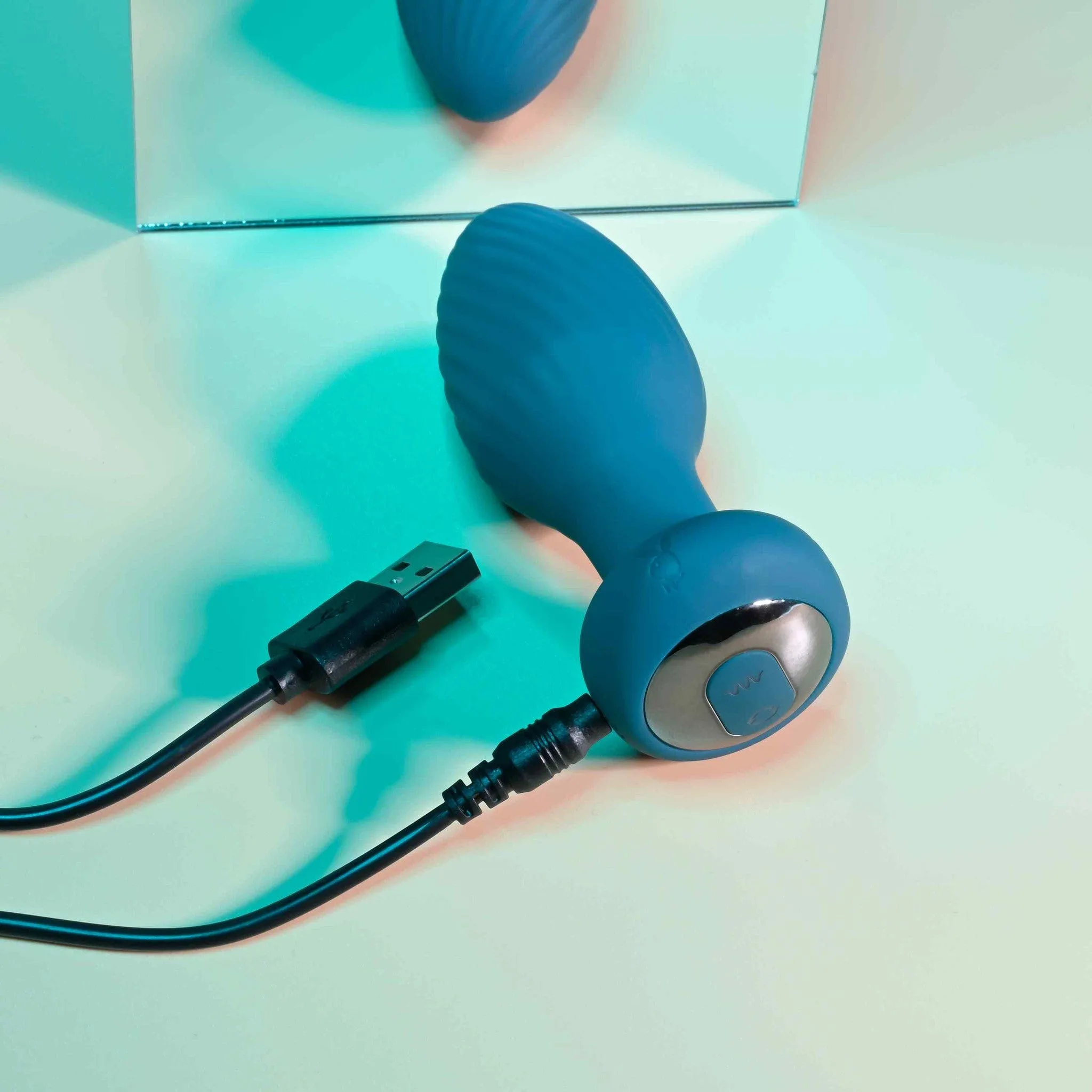 Playboy Spinning Tail Teaser Vibrating Butt Plug