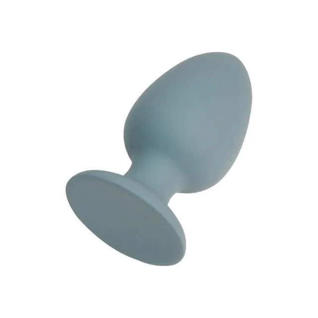 Plug anal DREAMTOYS Nude Sage Butt Plug. cu bilă mișcătoare. rezistent la apă. lungime 8 cm. diametru 4 cm. gri