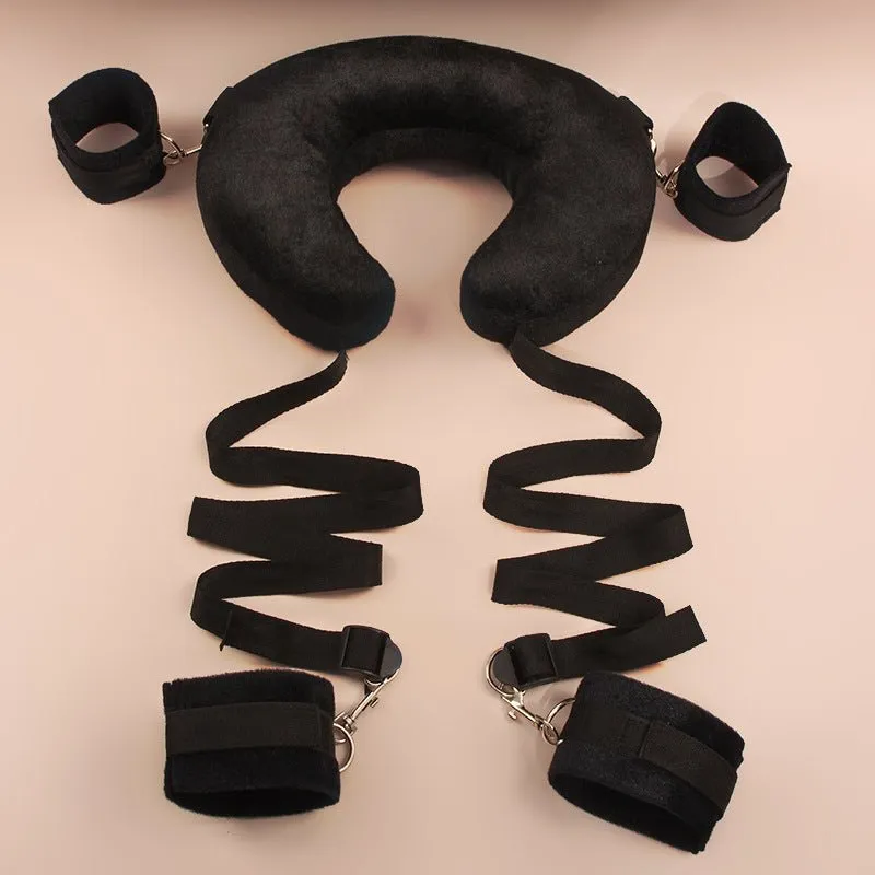 Plush Padded Neck and Wrist Restraint Set