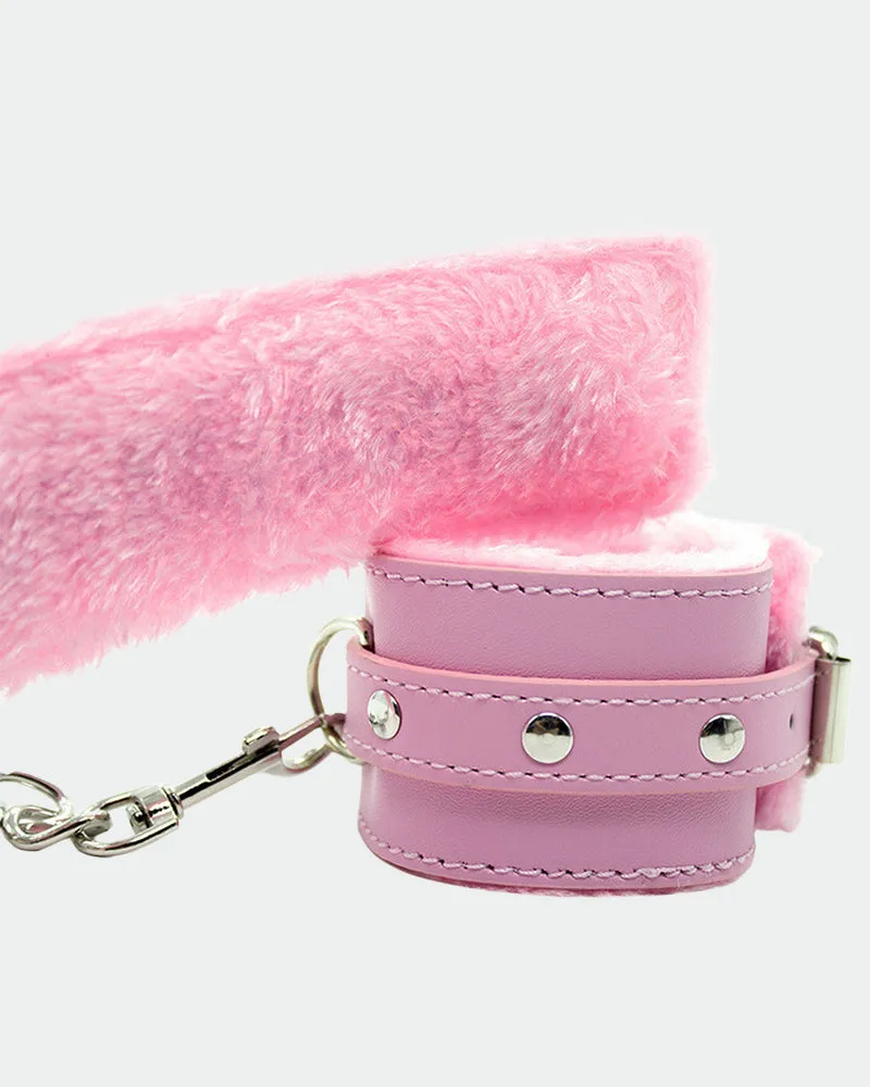 Plush Wrist Brace Leather Handcuffs