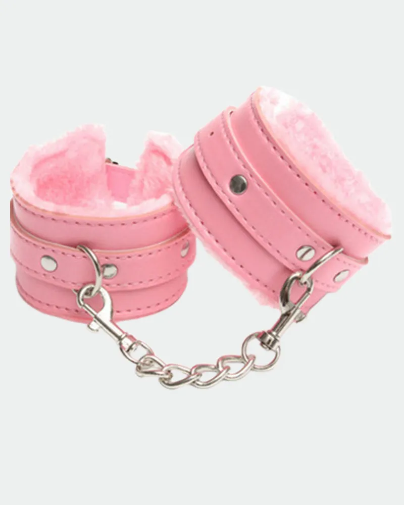 Plush Wrist Brace Leather Handcuffs