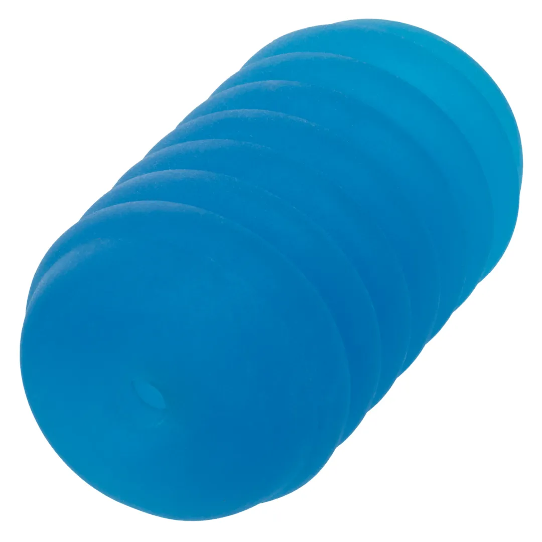 Pop Sock Ribbed Ultra Squishy Reversible Stroker - Blue