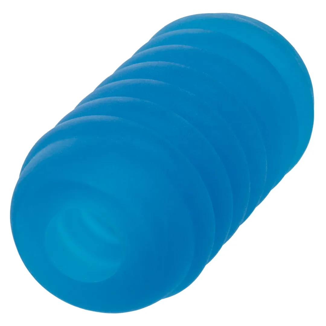 Pop Sock Ribbed Ultra Squishy Reversible Stroker - Blue
