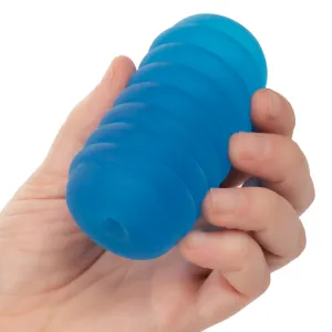 Pop Sock Ribbed Ultra Squishy Reversible Stroker - Blue