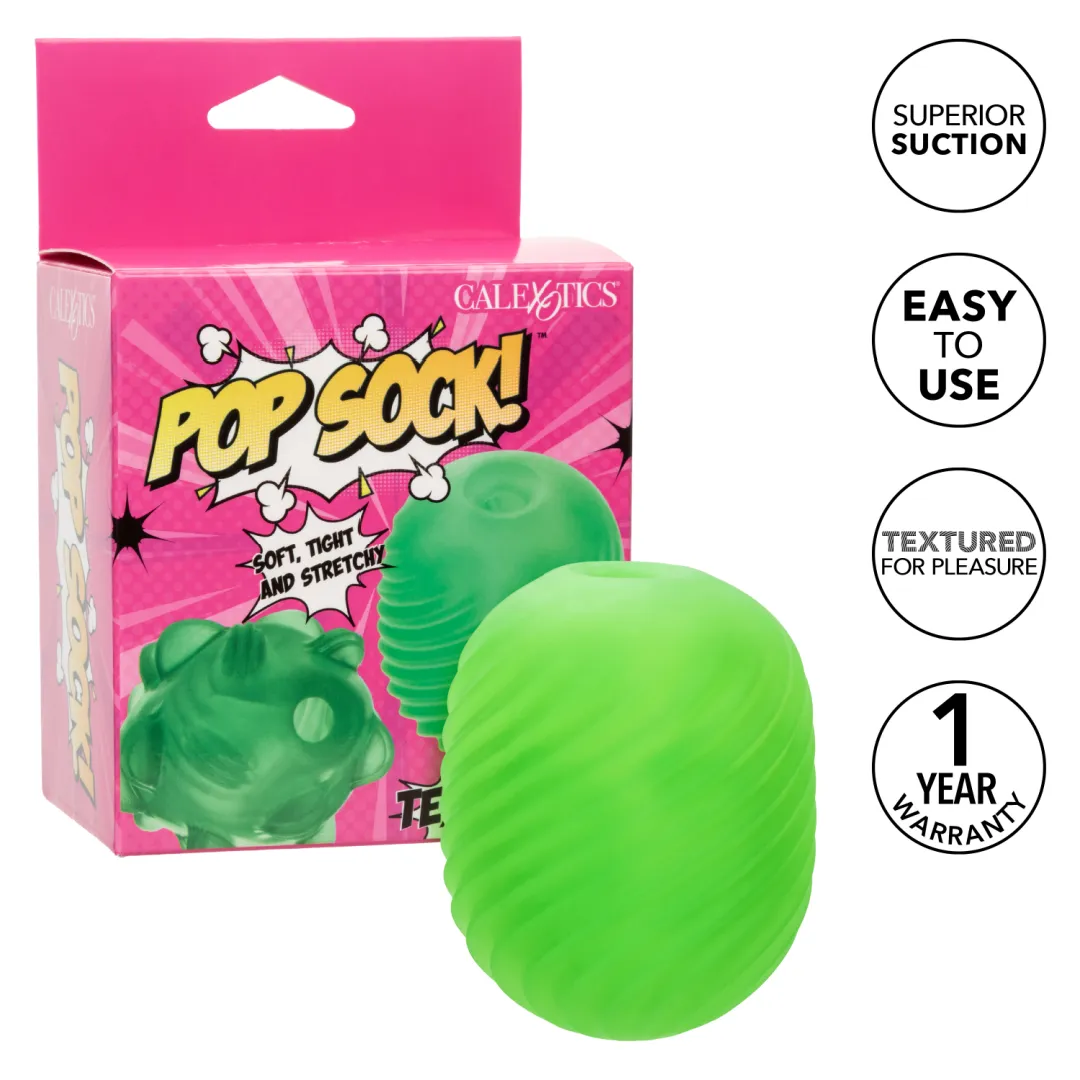 Pop Sock Textured Ultra Squishy Reversible Stroker - Green