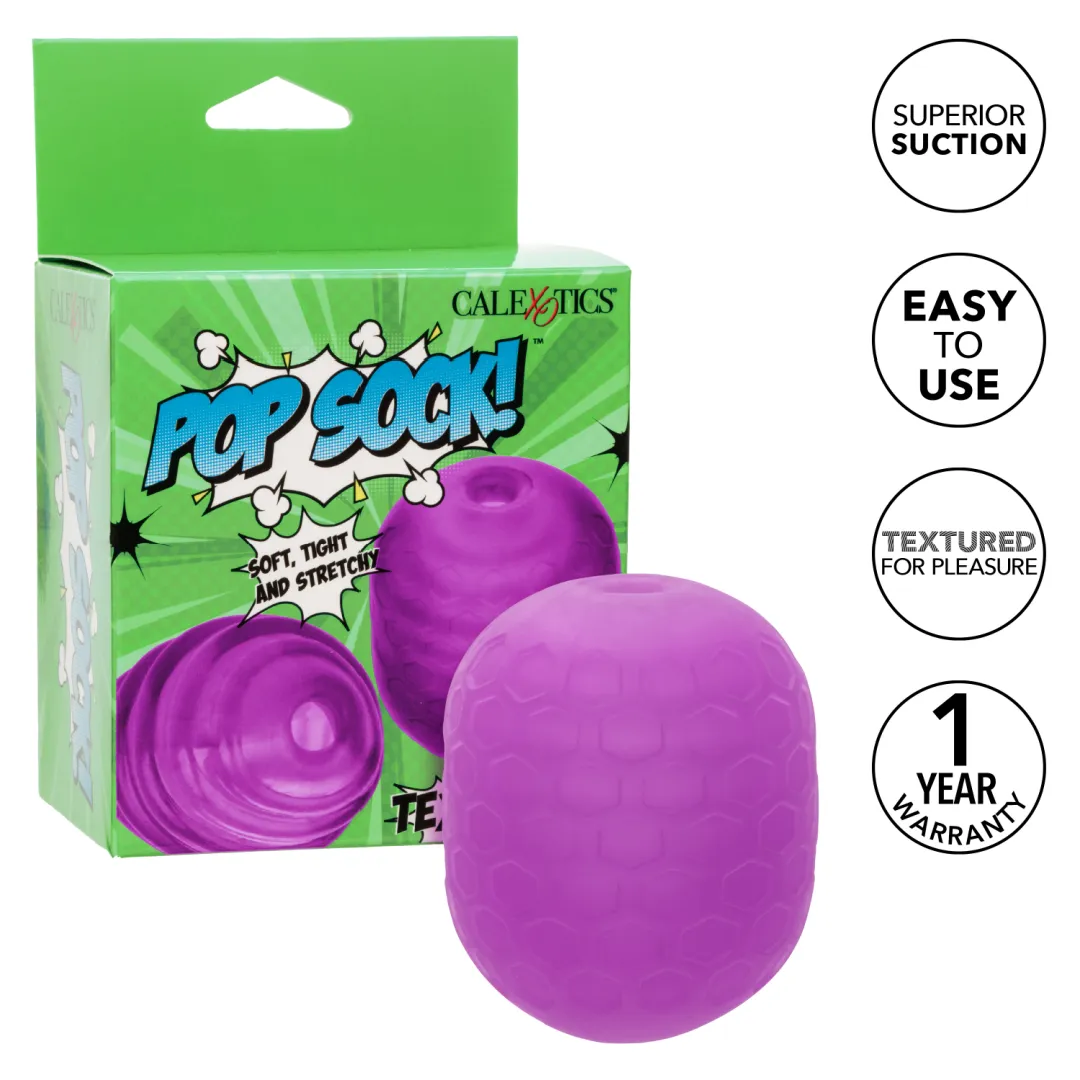 Pop Sock Textured Ultra Squishy Reversible Stroker - Purple