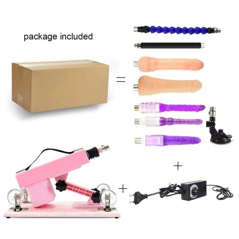 Powerful Sex Machine Gun with 8pcs Dildo Attachments