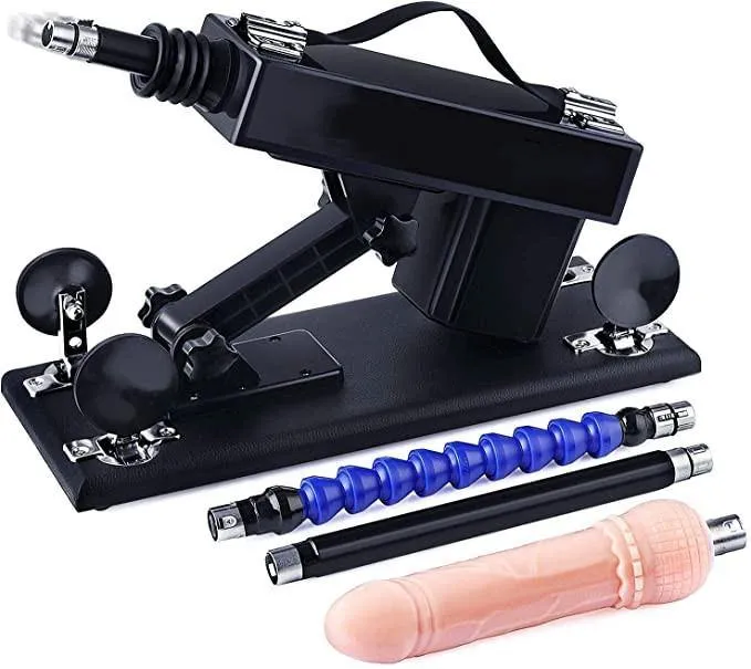 Powerful Sex Machine with 2 Extension Rod and Dildo