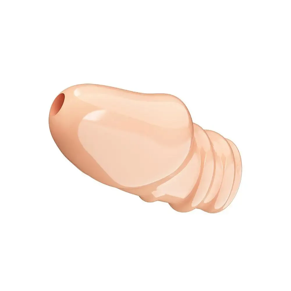 Pretty Love Stretchy Rubber Flesh Pink Jeremy Penis Sleeve