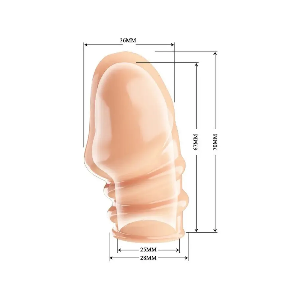 Pretty Love Stretchy Rubber Flesh Pink Jeremy Penis Sleeve