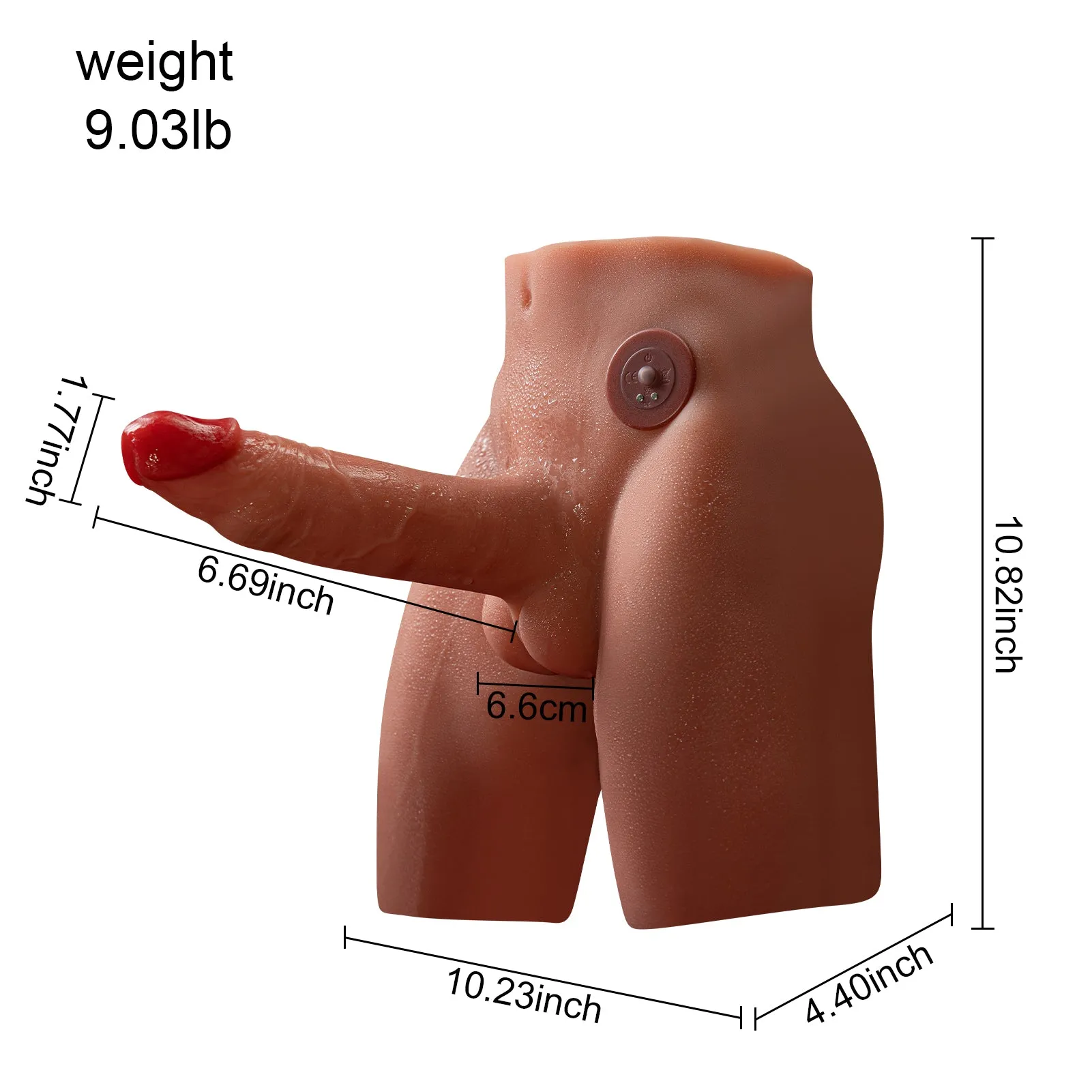 Rob Twin: 9.03lb Thrusting Vibrating Unisex Male Sex Torso