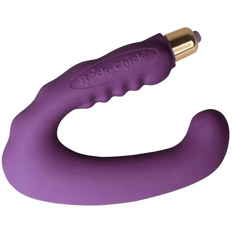 Rocks off Curved Rock Chick Purple Silicone G-spot Vibrator